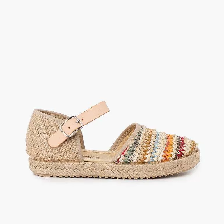 Cheap Pisamonas Alpargata Sandalia Niña Rafia Multicolor Color Multicolor