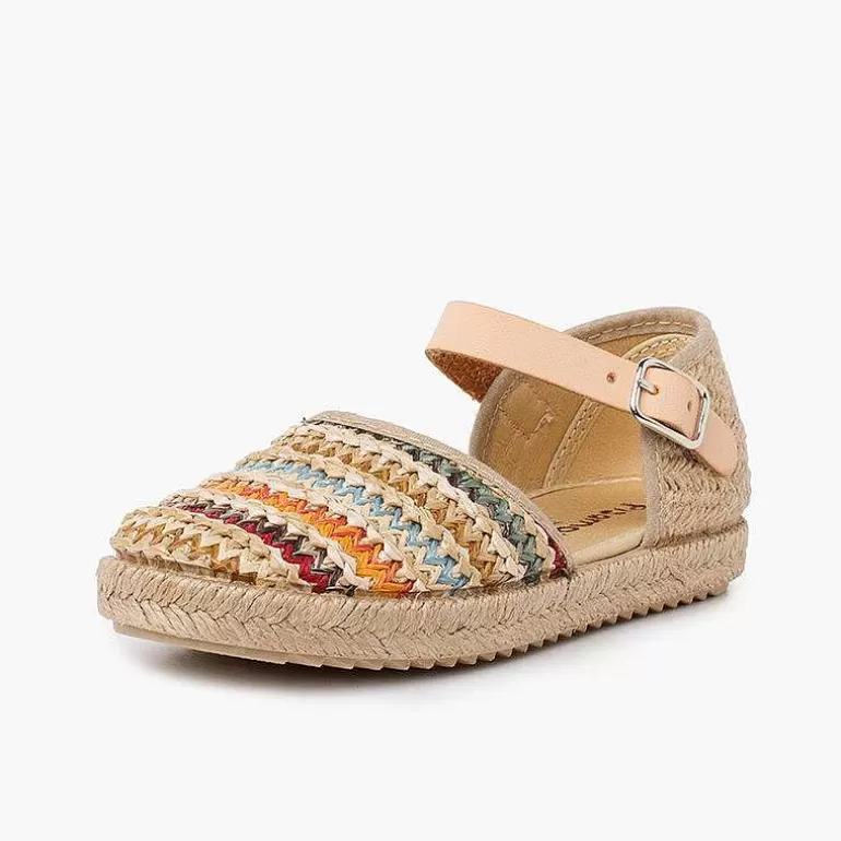 Cheap Pisamonas Alpargata Sandalia Niña Rafia Multicolor Color Multicolor
