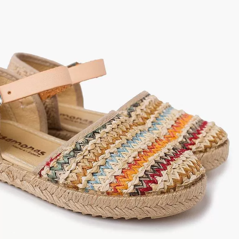 Cheap Pisamonas Alpargata Sandalia Niña Rafia Multicolor Color Multicolor