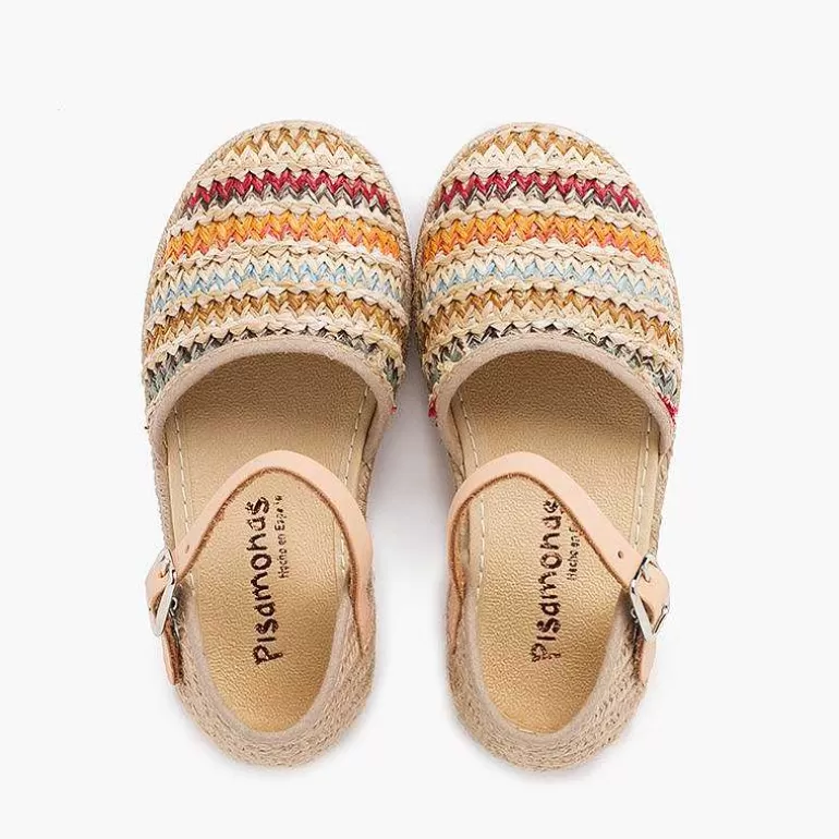 Cheap Pisamonas Alpargata Sandalia Niña Rafia Multicolor Color Multicolor