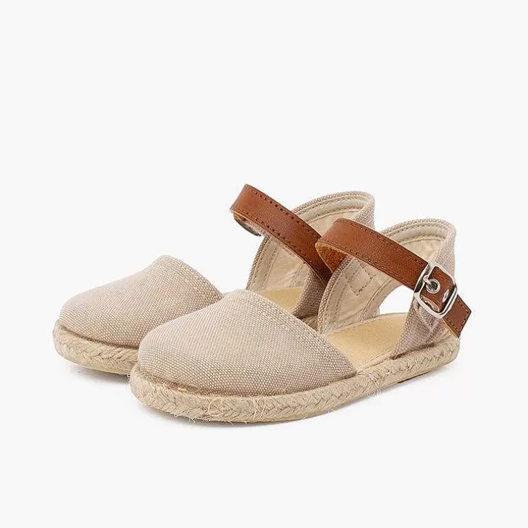Flash Sale Pisamonas Alpargatas Lona Reciclada Y Correa Tipo Piel