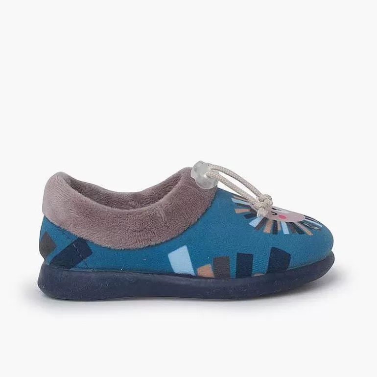 Cheap Pisamonas Babuchas Casa Ajustables Leon Color Azul