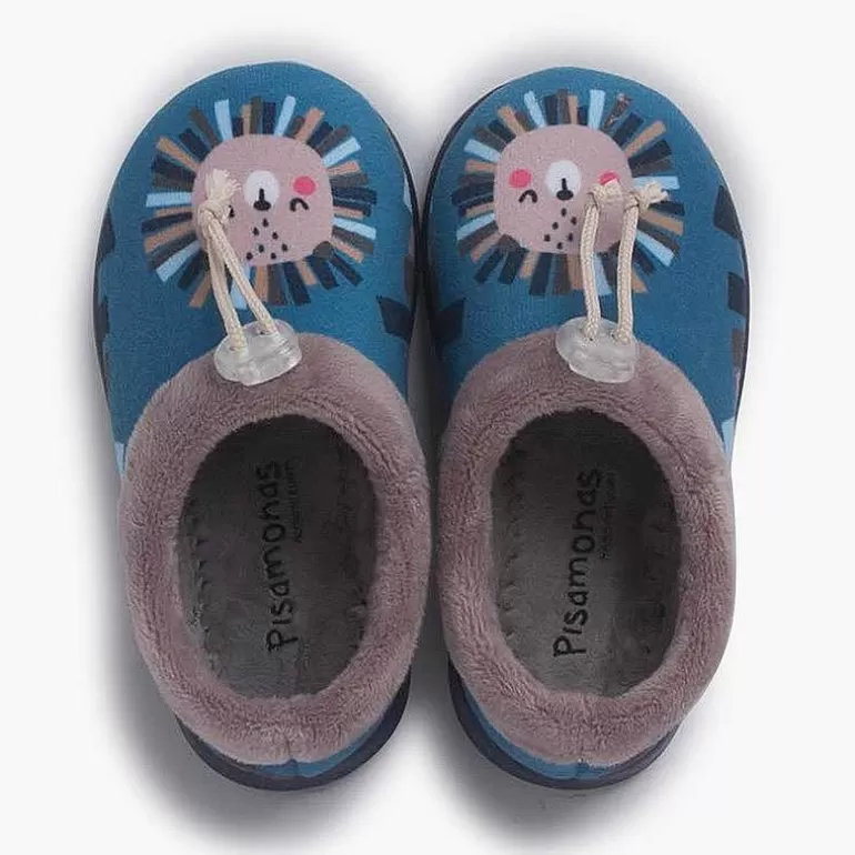Cheap Pisamonas Babuchas Casa Ajustables Leon Color Azul