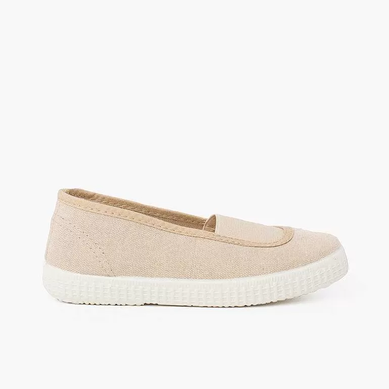Online Pisamonas Bailarinas Elastico Lona Eco Y Suela Tipo Zapatillas