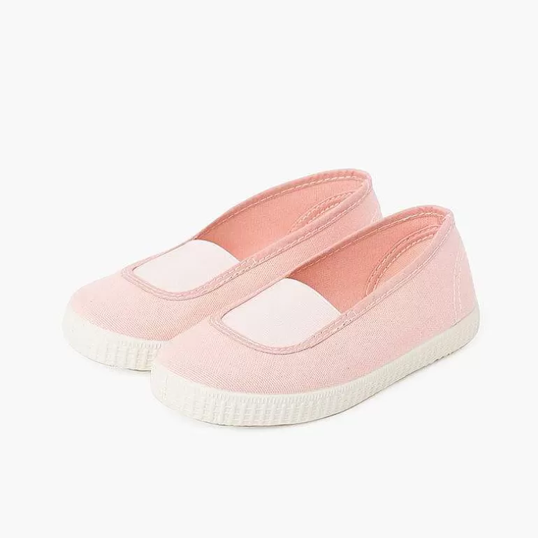 Online Pisamonas Bailarinas Elastico Lona Eco Y Suela Tipo Zapatillas