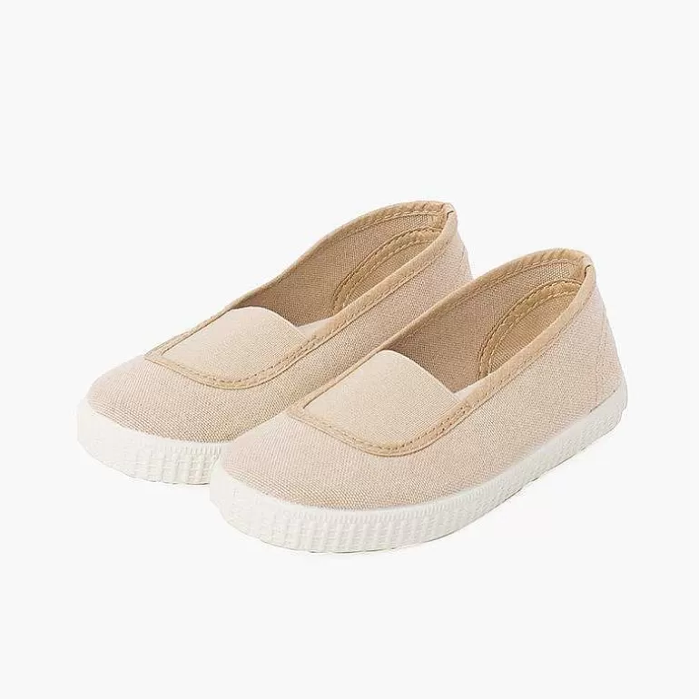 Online Pisamonas Bailarinas Elastico Lona Eco Y Suela Tipo Zapatillas