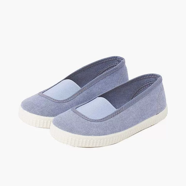 Online Pisamonas Bailarinas Elastico Lona Eco Y Suela Tipo Zapatillas