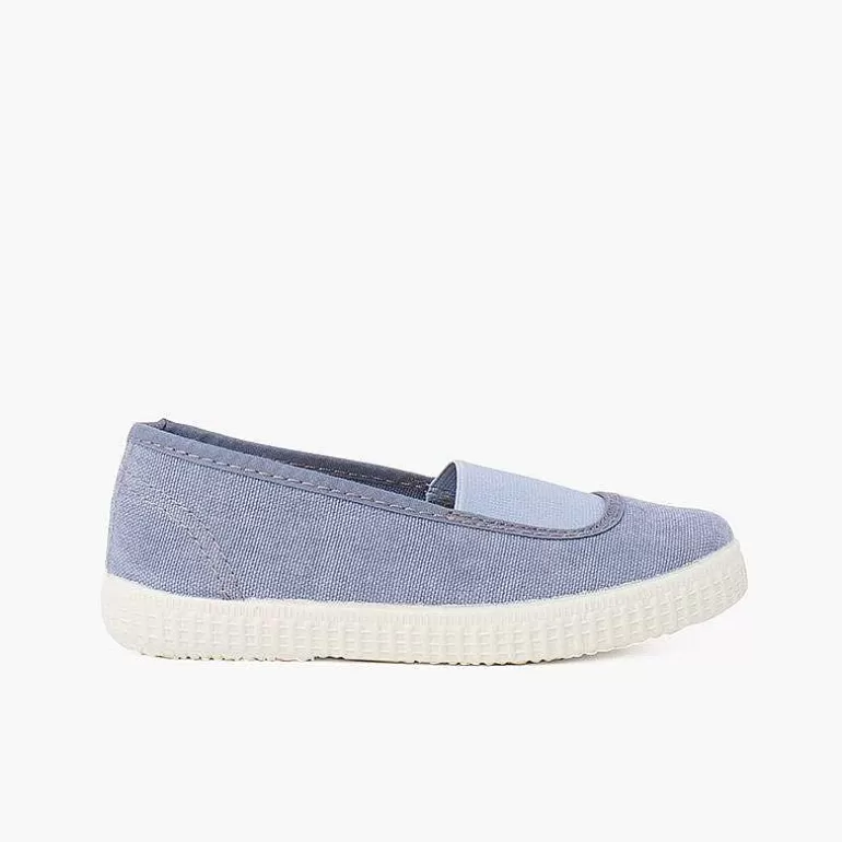 Online Pisamonas Bailarinas Elastico Lona Eco Y Suela Tipo Zapatillas