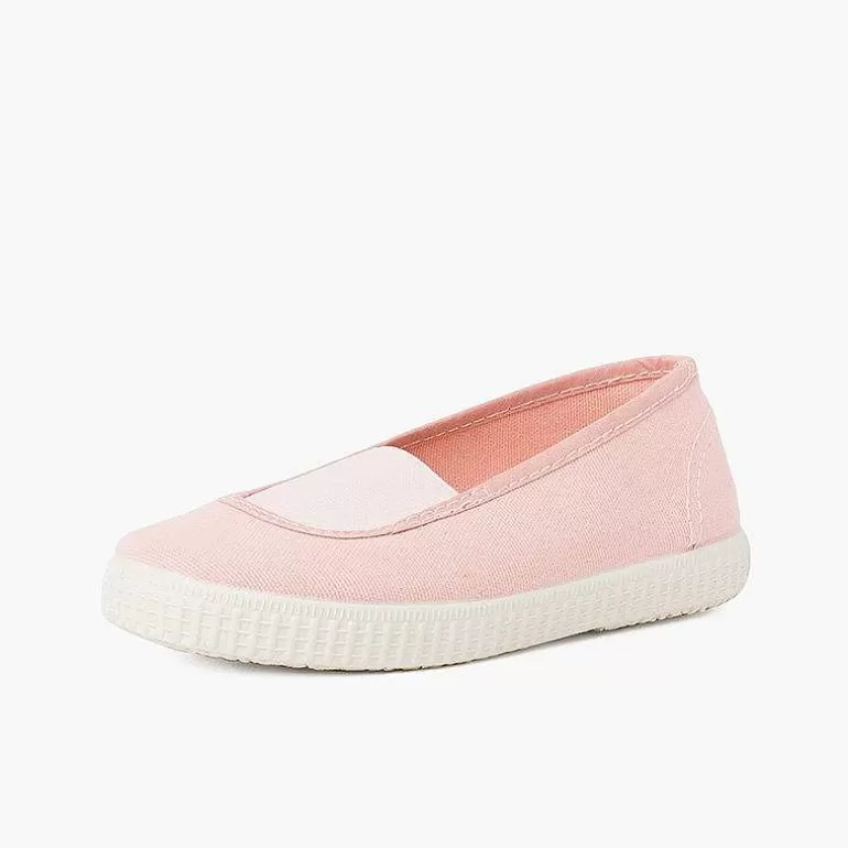 Online Pisamonas Bailarinas Elastico Lona Eco Y Suela Tipo Zapatillas
