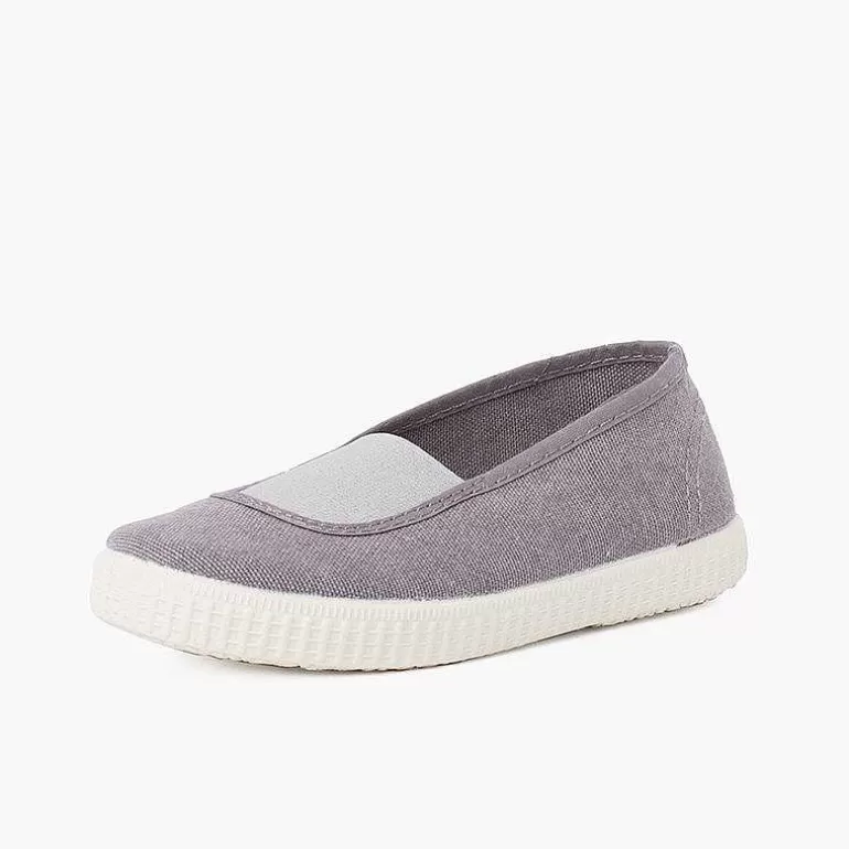Online Pisamonas Bailarinas Elastico Lona Eco Y Suela Tipo Zapatillas