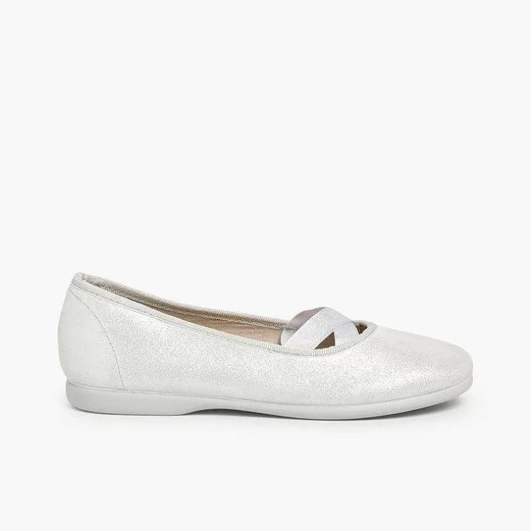 Cheap Pisamonas Bailarinas Niña Estilo Ballet Con Acabado Brillo