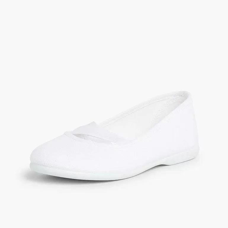 Shop Pisamonas Bailarinas Niña Lona Cinta Cruzada Tipo Ballet