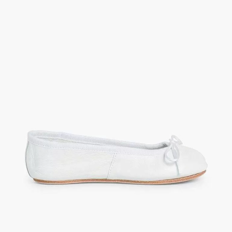 Discount Pisamonas Bailarinas Niña Y Mujer En Piel Y Suela Cuero