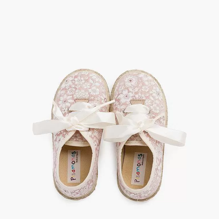 Cheap Pisamonas Blucher Flores Y Yute Cordones Raso