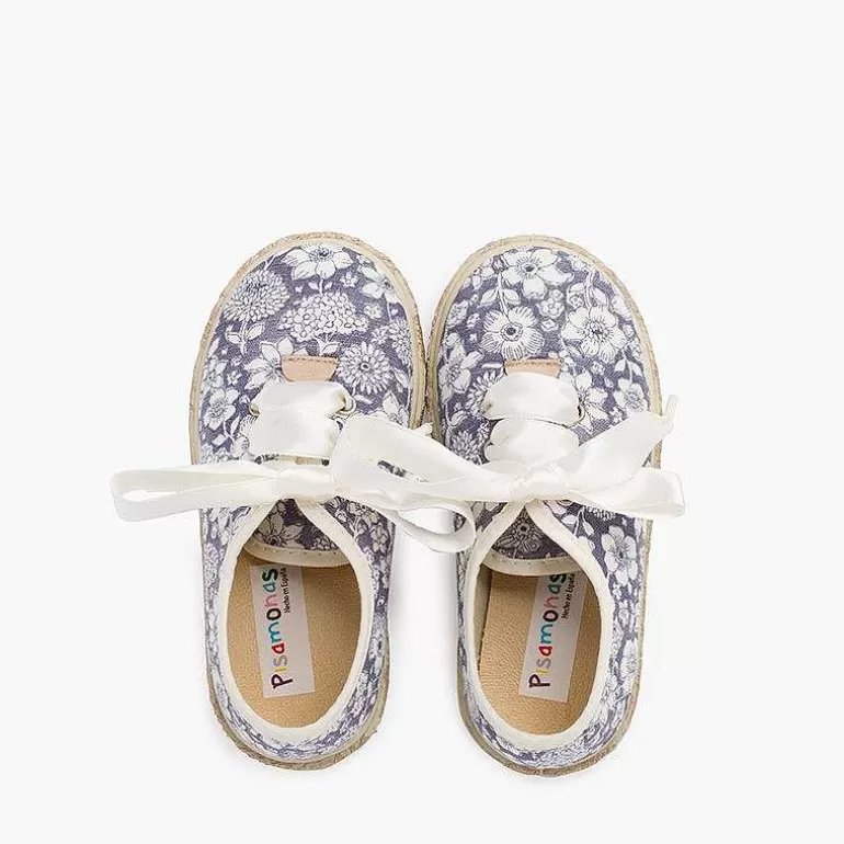 Cheap Pisamonas Blucher Flores Y Yute Cordones Raso