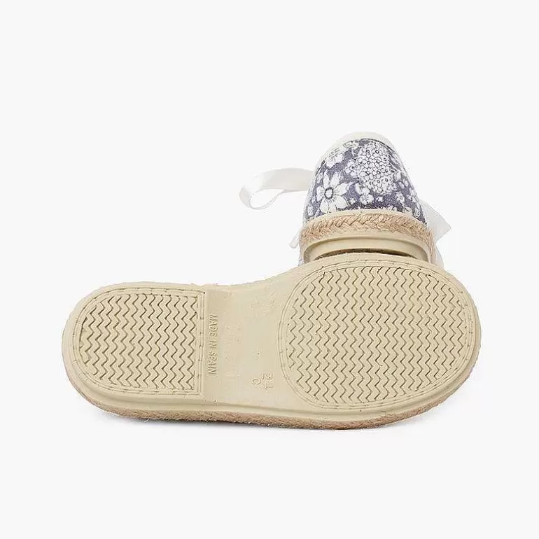 Cheap Pisamonas Blucher Flores Y Yute Cordones Raso