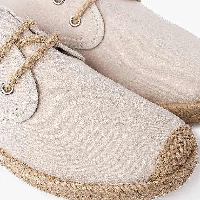 Shop Pisamonas Blucher Puntera Y Cordones Yute Efecto Suede