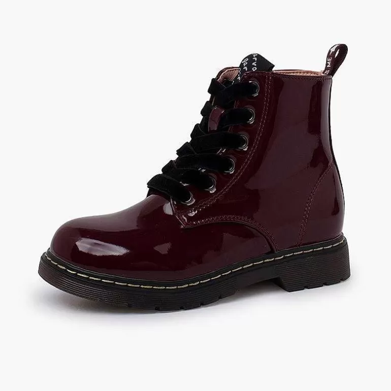 Online Pisamonas Botas Cordones Terciopelo Tipo Charol Garvalin