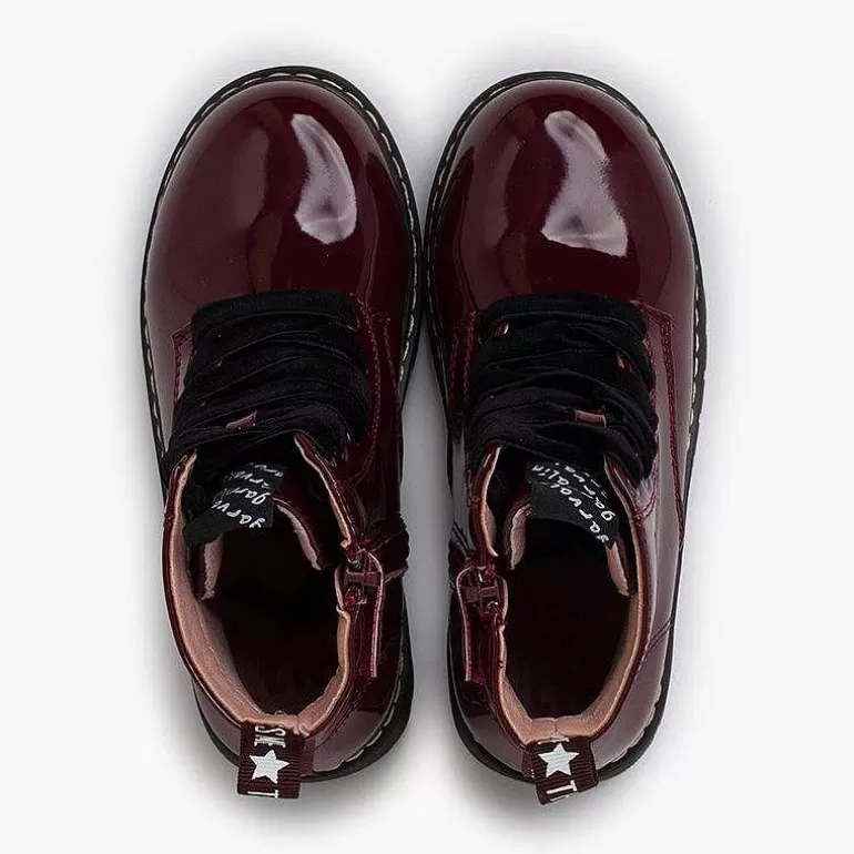 Online Pisamonas Botas Cordones Terciopelo Tipo Charol Garvalin