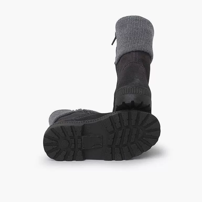 Shop Pisamonas Botas Cuello Lana Niños Color Gris