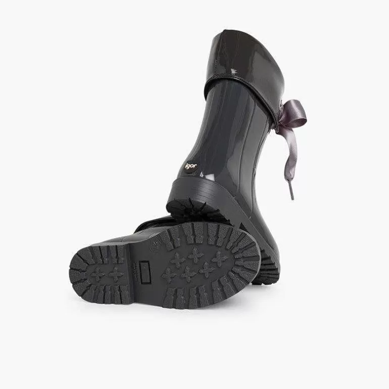 Sale Pisamonas Botas De Agua Niña Camperas Tipo Charol De Igor
