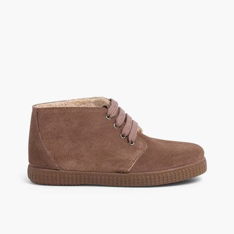 Outlet Pisamonas Botas De Pelo Interior Con Cordones