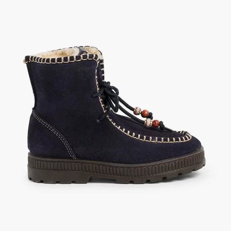 Online Pisamonas Botas De Serraje Con Adornos Y Forro Invierno