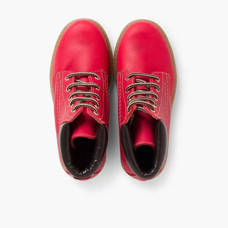 Discount Pisamonas Botas Estilo Montana Niños Y Adultos Color Rojo