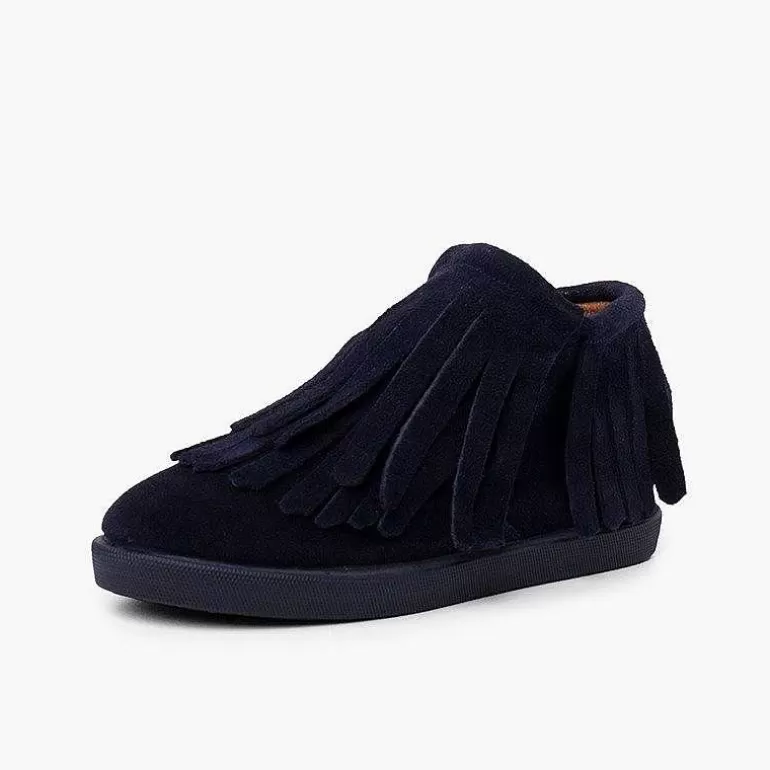 Shop Pisamonas Botin Serraje Flecos Cremallera Lateral