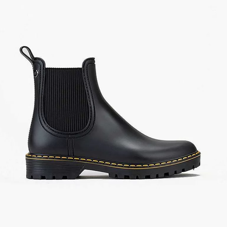 Discount Pisamonas Botines Agua Mate Pespunte Suela Track Color Negro