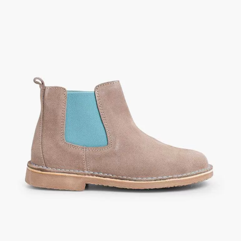 Best Sale Pisamonas Botines De Serraje Chelsea Niños & Mujer Con Elastico De Colores