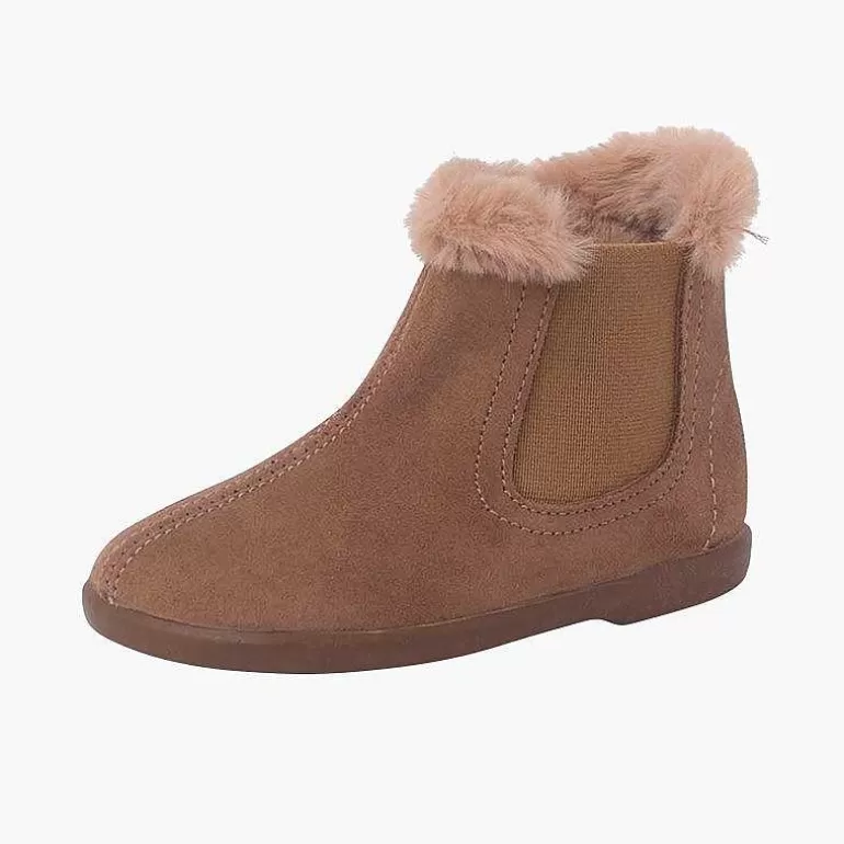 Flash Sale Pisamonas Botines Tipo Chelsea Niña Con Cuello Pelito