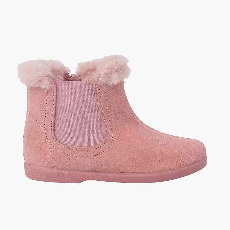 Flash Sale Pisamonas Botines Tipo Chelsea Niña Con Cuello Pelito