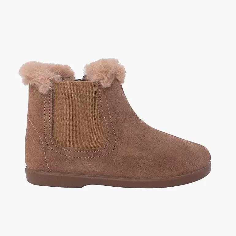 Flash Sale Pisamonas Botines Tipo Chelsea Niña Con Cuello Pelito