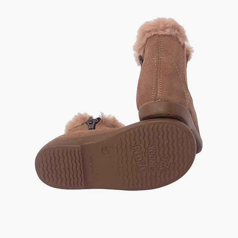Flash Sale Pisamonas Botines Tipo Chelsea Niña Con Cuello Pelito