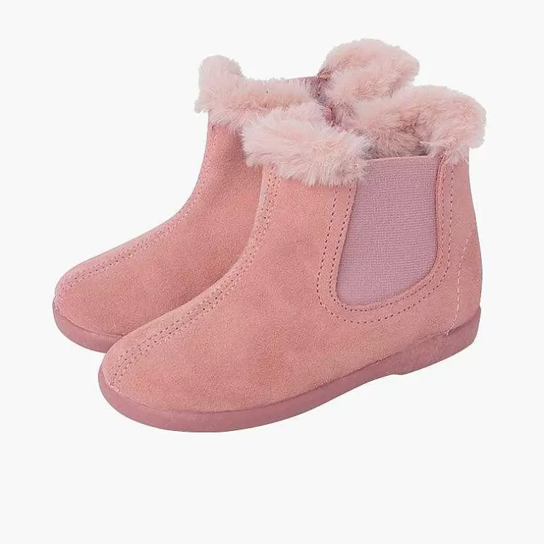 Flash Sale Pisamonas Botines Tipo Chelsea Niña Con Cuello Pelito