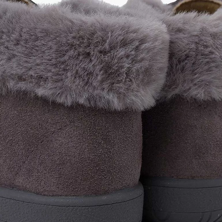 New Pisamonas Botitas Niña Serraje Cuello Pelo Cordones Raso
