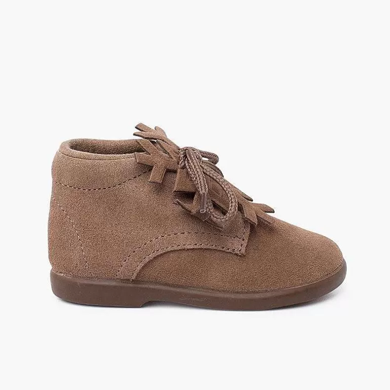 Shop Pisamonas Botitas Serraje Cordones Adorno Copo