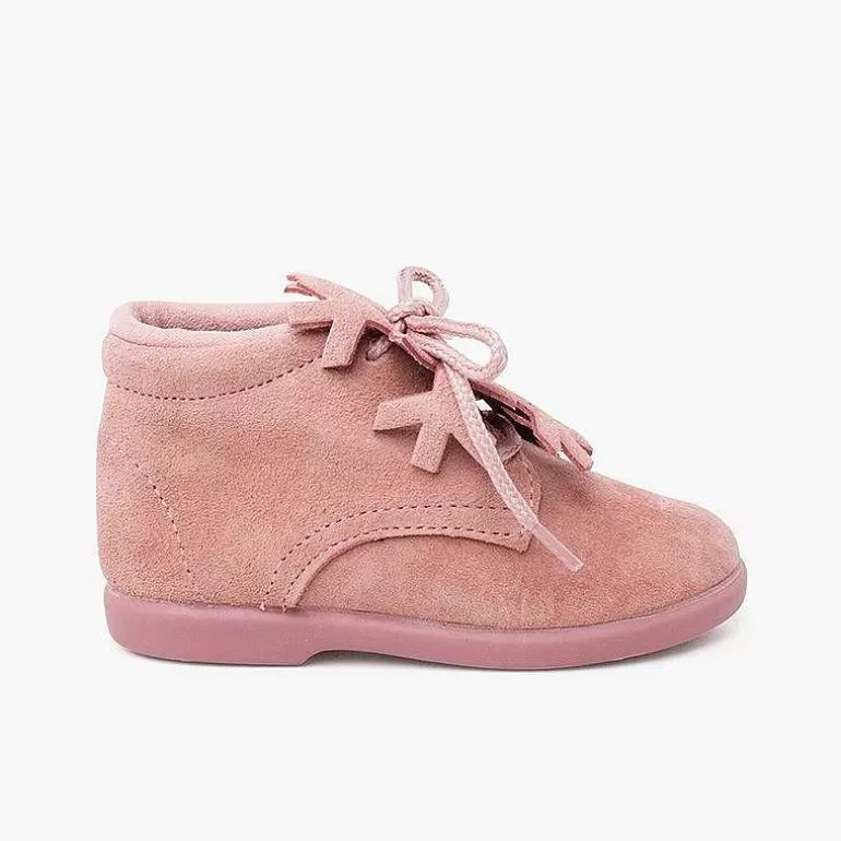 Shop Pisamonas Botitas Serraje Cordones Adorno Copo
