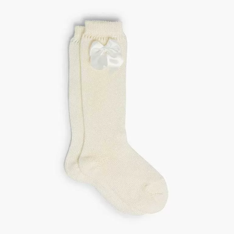 Fashion Pisamonas Calcetines Altos Condor Perle Con Lazo