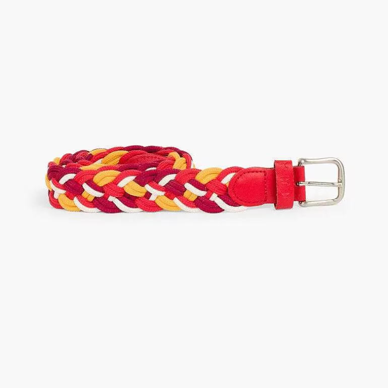 Flash Sale Pisamonas Cinturon Trenzado Multicolor Niños Color Burdeos/Rojo