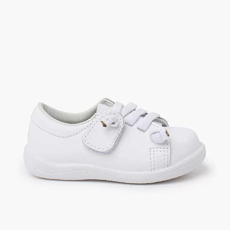 Sale Pisamonas Deportivas Piel Lavable Cordones Elasticos