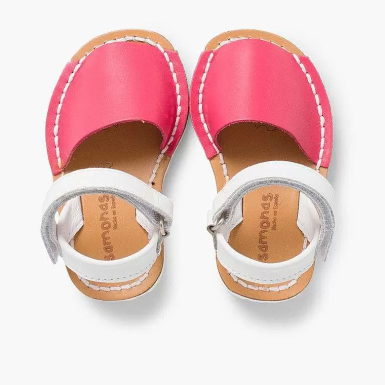 New Pisamonas Menorquinas Niños Tira Adherente Napa Y Suela Blanca Edicion Especial