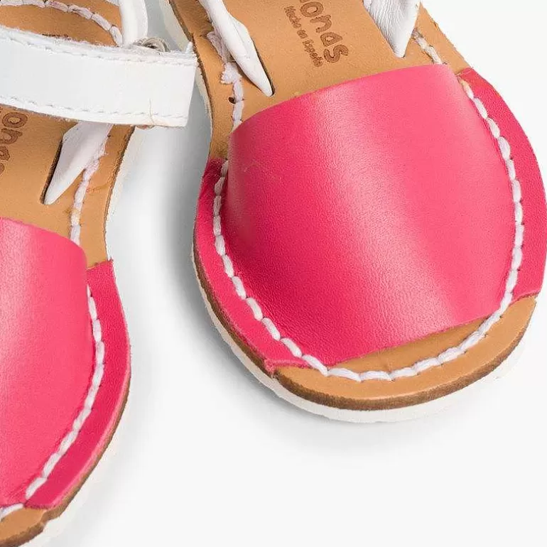 New Pisamonas Menorquinas Niños Tira Adherente Napa Y Suela Blanca Edicion Especial