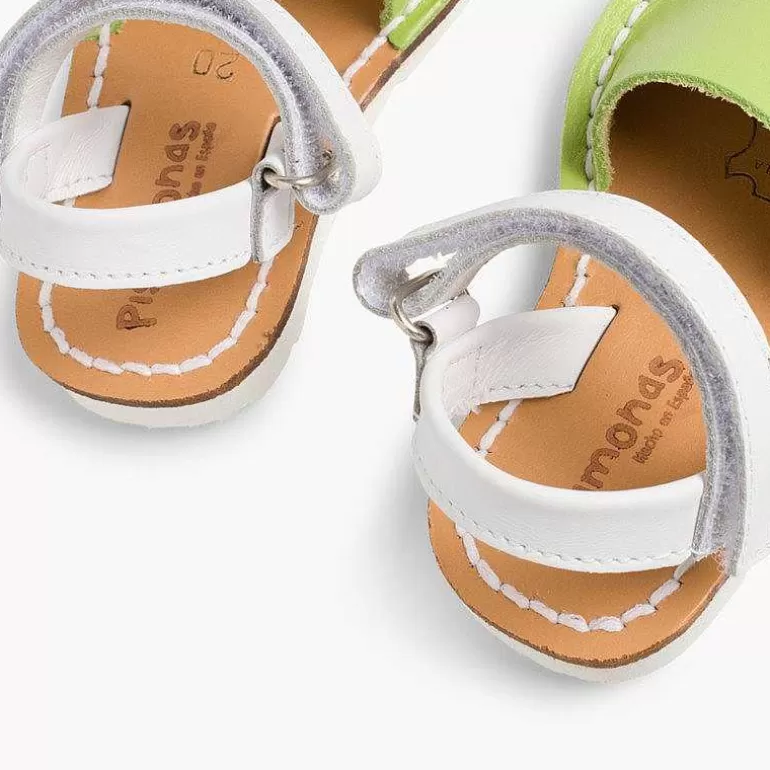 New Pisamonas Menorquinas Niños Tira Adherente Napa Y Suela Blanca Edicion Especial