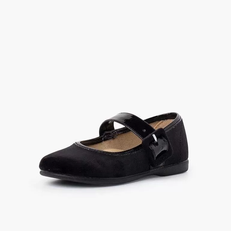 Best Sale Pisamonas Mercedita Terciopelo Tira Ancha Tipo Charol