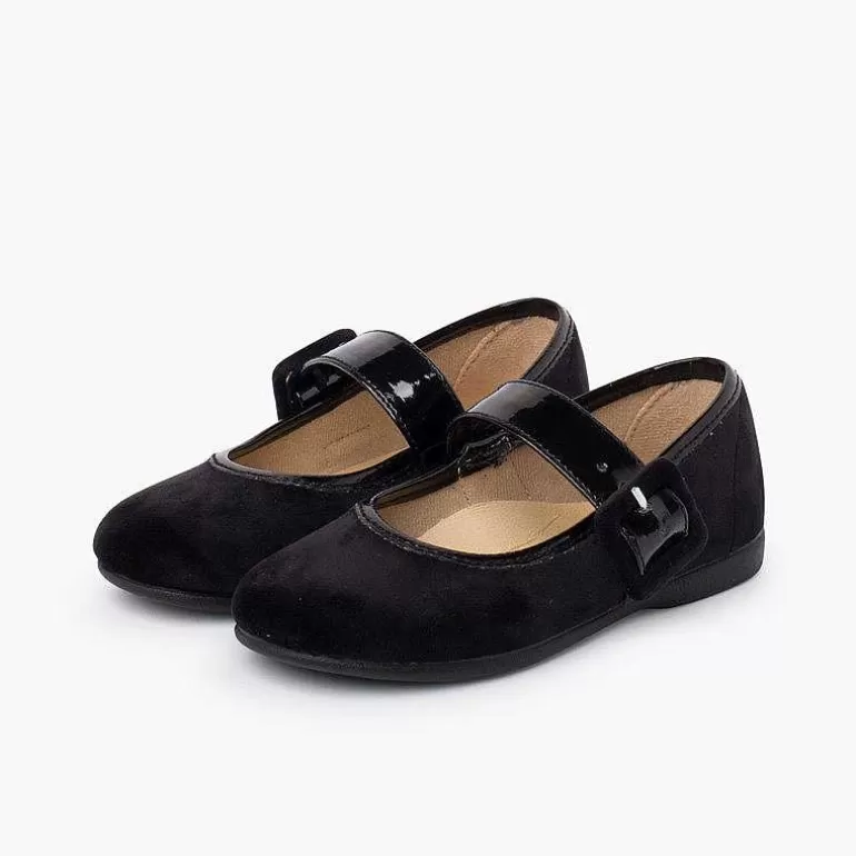 Best Sale Pisamonas Mercedita Terciopelo Tira Ancha Tipo Charol