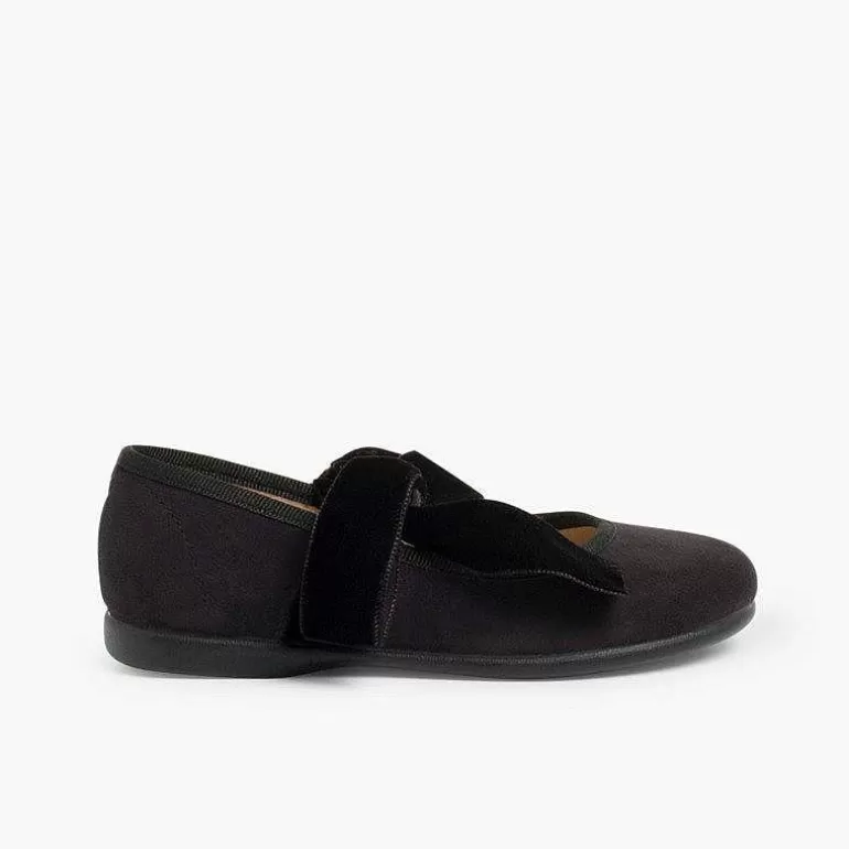 Discount Pisamonas Merceditas Con Lazo De Terciopelo