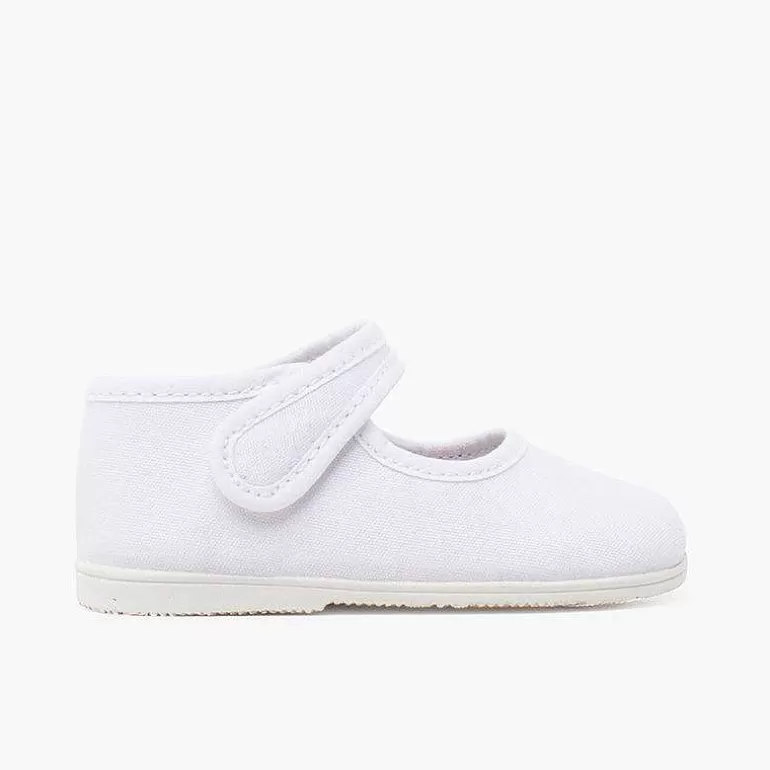 Discount Pisamonas Merceditas Lona Suela Fina Tira Adherente