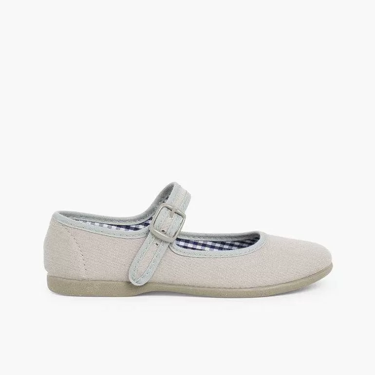Fashion Pisamonas Merceditas Niña Tela Hebilla Tallas Grandes